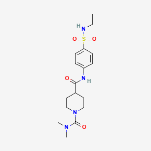 molecular formula C17H26N4O4S B5450582 N-{4-[(ETHYLAMINO)SULFONYL]PHENYL}-N,N-DIMETHYLTETRAHYDRO-1,4(2H)-PYRIDINEDICARBOXAMIDE CAS No. 1158639-98-5