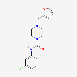 molecular formula C16H18ClN3O2 B5450594 N-(3-chlorophenyl)-4-(furan-2-ylmethyl)piperazine-1-carboxamide 