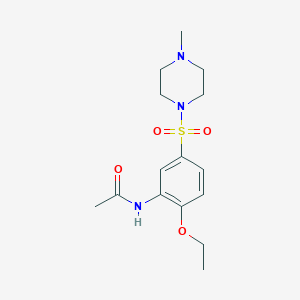 molecular formula C15H23N3O4S B5450618 N-{2-ethoxy-5-[(4-methylpiperazin-1-yl)sulfonyl]phenyl}acetamide 