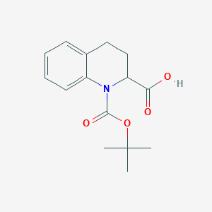 molecular formula C15H19NO4 B054511 1-(Tert-butoxycarbonyl)-1,2,3,4-tetrahydroquinoline-2-carboxylic acid CAS No. 123811-87-0
