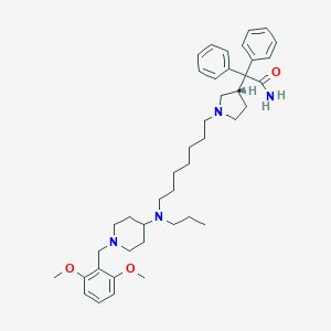 2-[(3S)-1-[7-[[1-[(2,6-dimethoxyphenyl)methyl]piperidin-4-yl]-propylamino]heptyl]pyrrolidin-3-yl]-2,2-di(phenyl)acetamide