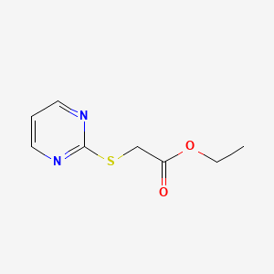 molecular formula C8H10N2O2S B5455327 ETHYL 2-(2-PYRIMIDINYLSULFANYL)ACETATE 