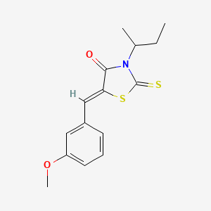 molecular formula C15H17NO2S2 B5455365 3-sec-butyl-5-(3-methoxybenzylidene)-2-thioxo-1,3-thiazolidin-4-one 