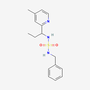 molecular formula C16H21N3O2S B5455392 N-benzyl-N'-[1-(4-methylpyridin-2-yl)propyl]sulfamide 