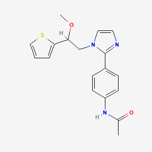 molecular formula C18H19N3O2S B5456633 N-(4-{1-[2-methoxy-2-(2-thienyl)ethyl]-1H-imidazol-2-yl}phenyl)acetamide 