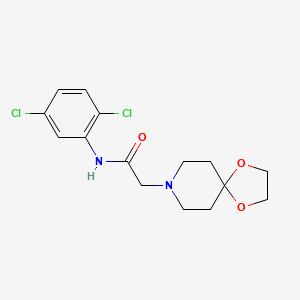 molecular formula C15H18Cl2N2O3 B5456645 N-(2,5-dichlorophenyl)-2-(1,4-dioxa-8-azaspiro[4.5]dec-8-yl)acetamide 
