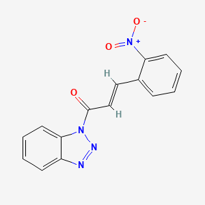 molecular formula C15H10N4O3 B5456699 (E)-1-(1H-1,2,3-BENZOTRIAZOL-1-YL)-3-(2-NITROPHENYL)-2-PROPEN-1-ONE 
