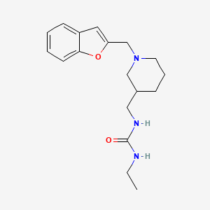 molecular formula C18H25N3O2 B5456733 N-{[1-(1-benzofuran-2-ylmethyl)piperidin-3-yl]methyl}-N'-ethylurea 