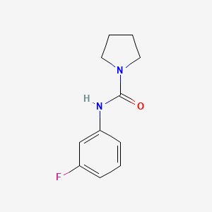 molecular formula C11H13FN2O B5457186 N-(3-fluorophenyl)pyrrolidine-1-carboxamide 