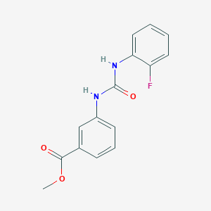 molecular formula C15H13FN2O3 B5457226 METHYL 3-{[(2-FLUOROANILINO)CARBONYL]AMINO}BENZOATE 