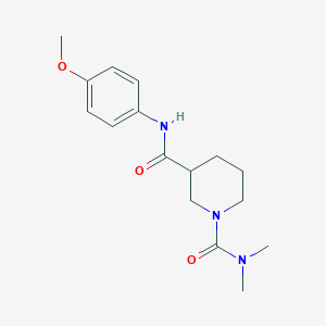 molecular formula C16H23N3O3 B5457356 N~3~-(4-methoxyphenyl)-N~1~,N~1~-dimethylpiperidine-1,3-dicarboxamide 