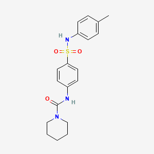 molecular formula C19H23N3O3S B5457624 N-[4-[(4-methylphenyl)sulfamoyl]phenyl]piperidine-1-carboxamide 