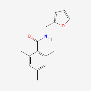 molecular formula C15H17NO2 B5457630 N-(furan-2-ylmethyl)-2,4,6-trimethylbenzamide 