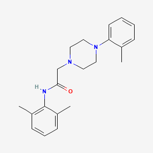molecular formula C21H27N3O B5457640 N-(2,6-dimethylphenyl)-2-[4-(2-methylphenyl)piperazin-1-yl]acetamide 