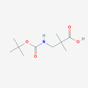 molecular formula C10H19NO4 B054577 3-((tert-Butoxycarbonyl)amino)-2,2-dimethylpropanoic acid CAS No. 180181-02-6