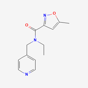 molecular formula C13H15N3O2 B5457753 N-ethyl-5-methyl-N-(pyridin-4-ylmethyl)-1,2-oxazole-3-carboxamide 