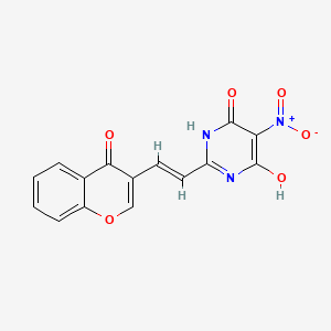 molecular formula C15H9N3O6 B5457781 6-Hydroxy-5-nitro-2-(2-(4-oxo-4H-chromen-3-yl)vinyl)pyrimidin-4(3H)-one 