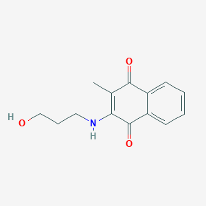 molecular formula C14H15NO3 B054578 2-(3-Hydroxypropylamino)-3-methylnaphthalene-1,4-dione CAS No. 120139-35-7