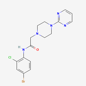 molecular formula C16H17BrClN5O B5457812 N-(4-bromo-2-chlorophenyl)-2-[4-(pyrimidin-2-yl)piperazin-1-yl]acetamide 