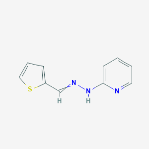 molecular formula C10H9N3S B054579 N-(thiophen-2-ylmethylideneamino)pyridin-2-amine CAS No. 123354-90-5