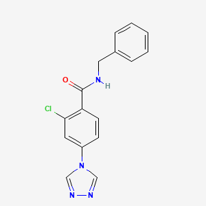 molecular formula C16H13ClN4O B5458081 N-benzyl-2-chloro-4-(1,2,4-triazol-4-yl)benzamide 