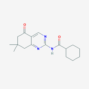 molecular formula C17H23N3O2 B5458147 N-(7,7-dimethyl-5-oxo-6,8-dihydroquinazolin-2-yl)cyclohexanecarboxamide 
