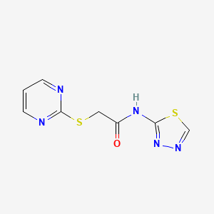molecular formula C8H7N5OS2 B5458316 2-(2-PYRIMIDINYLSULFANYL)-N-(1,3,4-THIADIAZOL-2-YL)ACETAMIDE 