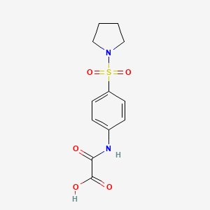 molecular formula C12H14N2O5S B5458347 Oxo{[4-(pyrrolidin-1-ylsulfonyl)phenyl]amino}acetic acid 
