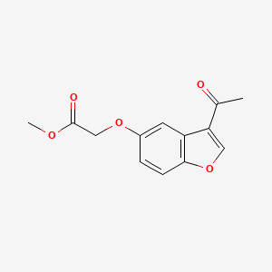 molecular formula C13H12O5 B5458443 methyl 2-[(3-acetyl-1-benzofuran-5-yl)oxy]acetate 
