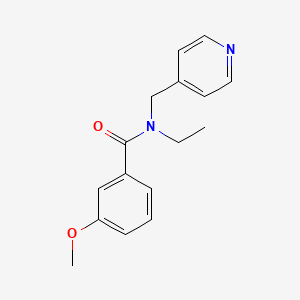 molecular formula C16H18N2O2 B5458529 N-ethyl-3-methoxy-N-(pyridin-4-ylmethyl)benzamide 