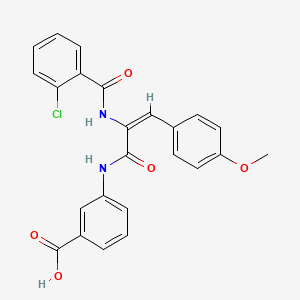 molecular formula C24H19ClN2O5 B5458561 3-[[(E)-2-[(2-chlorobenzoyl)amino]-3-(4-methoxyphenyl)prop-2-enoyl]amino]benzoic acid 