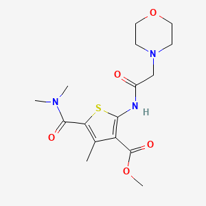 molecular formula C16H23N3O5S B5458826 METHYL 5-(DIMETHYLCARBAMOYL)-4-METHYL-2-[2-(MORPHOLIN-4-YL)ACETAMIDO]THIOPHENE-3-CARBOXYLATE 