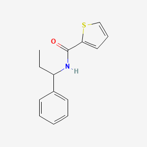 molecular formula C14H15NOS B5458848 N-(1-phenylpropyl)thiophene-2-carboxamide 