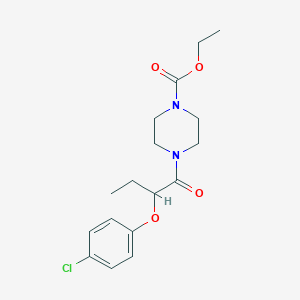 molecular formula C17H23ClN2O4 B5459134 Ethyl 4-[2-(4-chlorophenoxy)butanoyl]piperazine-1-carboxylate 