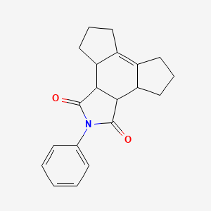 molecular formula C20H21NO2 B5459437 4-PHENYL-4-AZATETRACYCLO[10.3.0.0(2),?.0?,(1)(1)]PENTADEC-11-ENE-3,5-DIONE 