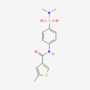 molecular formula C14H16N2O3S2 B5459464 N-[4-(dimethylsulfamoyl)phenyl]-5-methylthiophene-3-carboxamide 