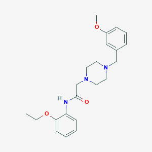 molecular formula C22H29N3O3 B5459809 N-(2-ETHOXYPHENYL)-2-{4-[(3-METHOXYPHENYL)METHYL]PIPERAZIN-1-YL}ACETAMIDE 