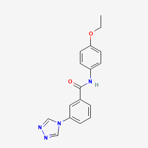 molecular formula C17H16N4O2 B5459817 N-(4-ethoxyphenyl)-3-(1,2,4-triazol-4-yl)benzamide 