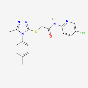 molecular formula C17H16ClN5OS B5459892 N-(5-CHLORO-2-PYRIDINYL)-2-{[5-METHYL-4-(4-METHYLPHENYL)-4H-1,2,4-TRIAZOL-3-YL]SULFANYL}ACETAMIDE 