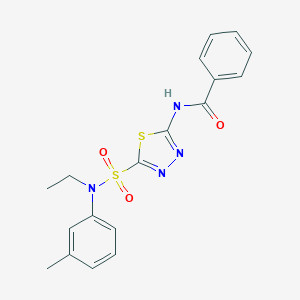 N-(5-{[ethyl(3-methylphenyl)amino]sulfonyl}-1,3,4-thiadiazol-2-yl)benzamide