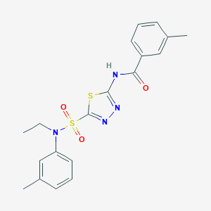 N-(5-{[ethyl(3-methylphenyl)amino]sulfonyl}-1,3,4-thiadiazol-2-yl)-3-methylbenzamide