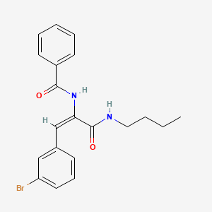 molecular formula C20H21BrN2O2 B5460056 N-[(E)-1-(3-bromophenyl)-3-(butylamino)-3-oxoprop-1-en-2-yl]benzamide 