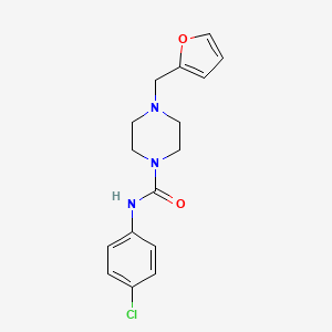 molecular formula C16H18ClN3O2 B5460156 N-(4-chlorophenyl)-4-(furan-2-ylmethyl)piperazine-1-carboxamide 