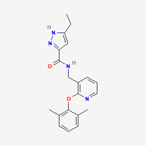 molecular formula C20H22N4O2 B5460433 N-[[2-(2,6-dimethylphenoxy)pyridin-3-yl]methyl]-5-ethyl-1H-pyrazole-3-carboxamide 