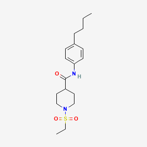 molecular formula C18H28N2O3S B5460562 N-(4-butylphenyl)-1-(ethylsulfonyl)piperidine-4-carboxamide 