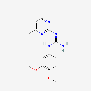 molecular formula C15H19N5O2 B5460580 N-(3,4-dimethoxyphenyl)-N'-(4,6-dimethylpyrimidin-2-yl)guanidine 