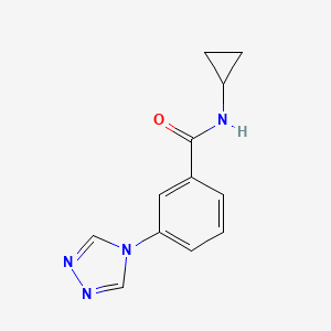 molecular formula C12H12N4O B5460604 N-cyclopropyl-3-(1,2,4-triazol-4-yl)benzamide 