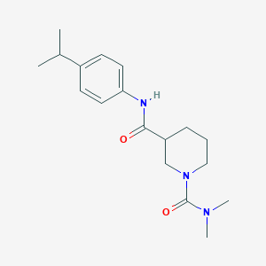 molecular formula C18H27N3O2 B5460669 N-(4-ISOPROPYLPHENYL)-N,N-DIMETHYLTETRAHYDRO-1,3(2H)-PYRIDINEDICARBOXAMIDE 