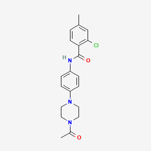 molecular formula C20H22ClN3O2 B5460724 N-[4-(4-acetylpiperazin-1-yl)phenyl]-2-chloro-4-methylbenzamide 