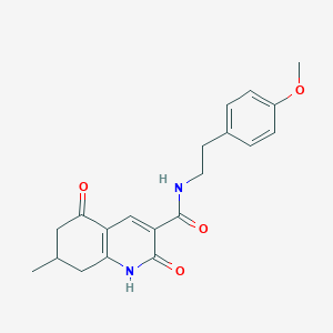 molecular formula C20H22N2O4 B5460928 N-[2-(4-methoxyphenyl)ethyl]-7-methyl-2,5-dioxo-1,2,5,6,7,8-hexahydroquinoline-3-carboxamide 